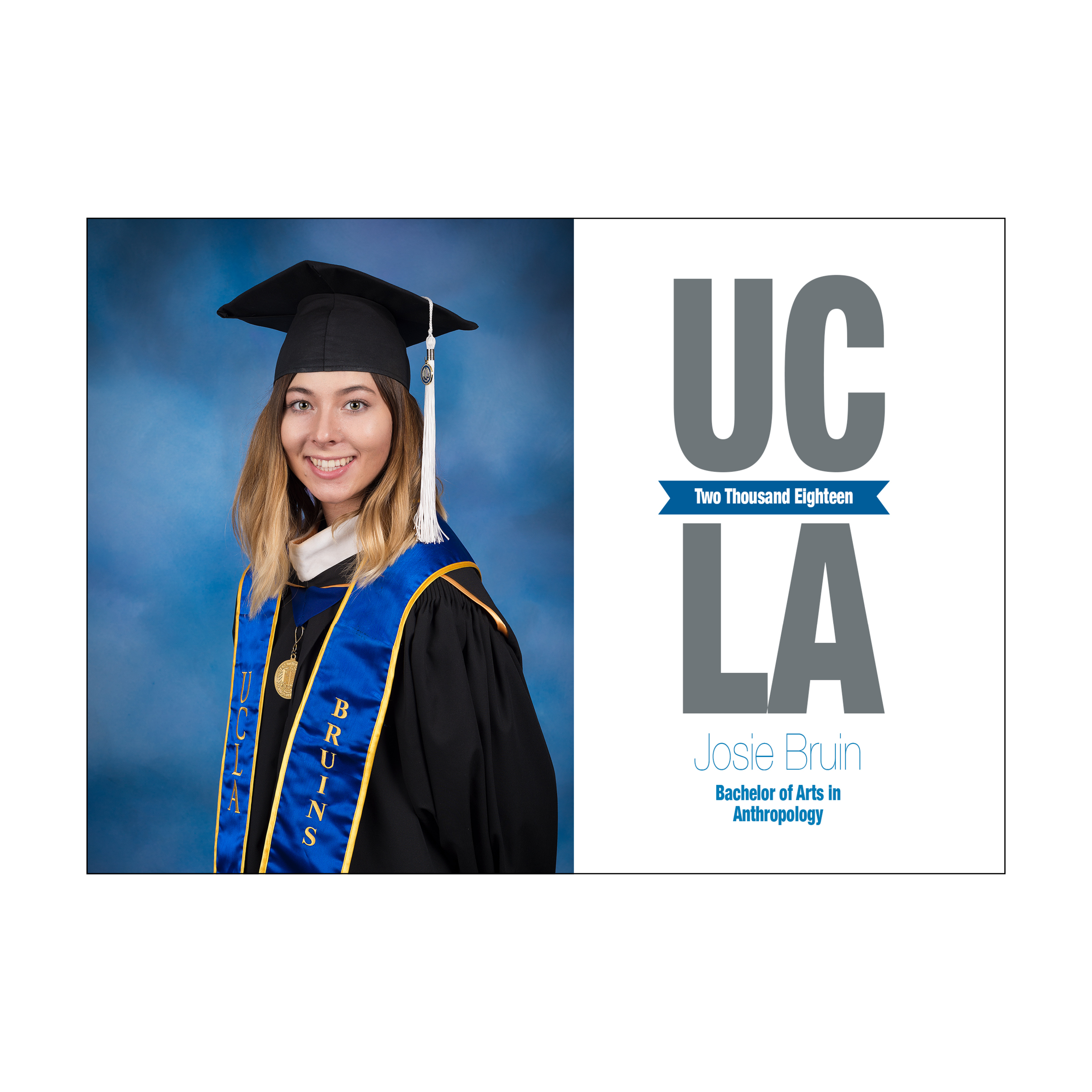 UCLA Staggered Graduation Announcement BruinLife Photo Studio